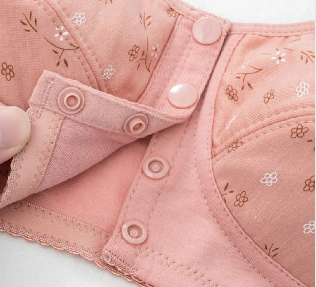🌸 Pack of 2 Front-Open Cotton Comfort Bra – Everyday Support with Style 🌸
